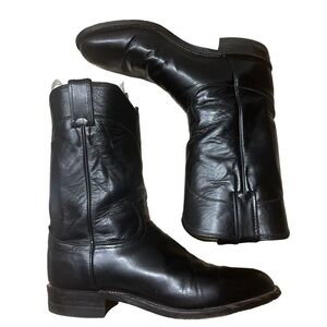 JUSTIN BOOTS Jackson 10" Roper Boot in Black Size 7.5 — CLOSET STAPLE!!!